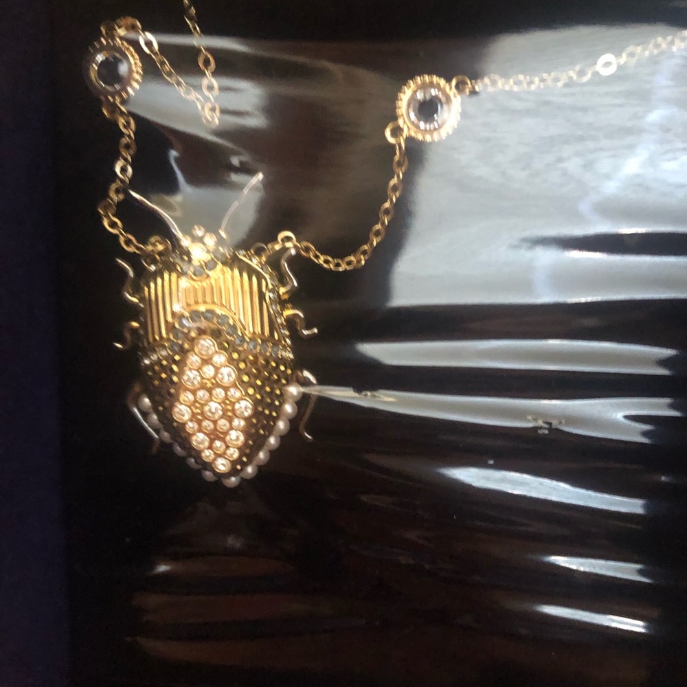 Swarovski scarab pendant necklace